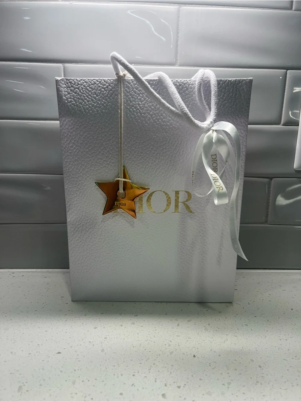 Dior Patent Quilted Wallet in Light Blue